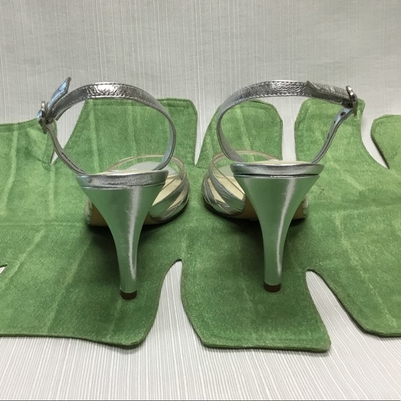 Nina Silver Genuine Leather Heels - Picture 4 of 5